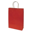 Kép 2/2 - Dísztasak CREATIVE Classic Simple XL 31x42x11 cm kraft egyszínű piros sodort füles