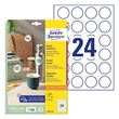 Kép 1/5 - Etikett AVERY L3415-10 kör alakú 40 mm átmérő 240 címke/doboz 10 ív/doboz