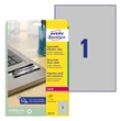 Kép 1/5 - Etikett AVERY L6013-20 210x297mm laser ezüst 20 címke/doboz 20 ív/doboz