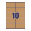 Kép 2/2 - Etikett AVERY L7108-25 105x57 mm újrahasznosított barna kraft 25 íves
