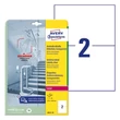 Kép 1/3 - Etikett AVERY L8012-10 210x148mm antimikrobiális átlátszó 20 címke/doboz 10 ív/doboz