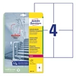 Kép 1/4 - Etikett AVERY L8013-10 105x148mm antimikrobiális átlátszó 40 címke/doboz 10 ív/doboz
