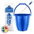 Kép 1/4 - Felmosó szett BONUS extra vödör 11L+ 120cm nyél + softmop pótfej kék