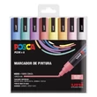 Kép 1/2 - Filctoll UNI Posca PC-5M pasztell színek 8 darabos