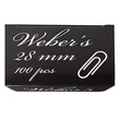 Kép 1/3 - Gemkapocs WEBER`S 28mm nikkel 100 darabos