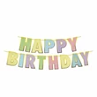 Kép 2/2 - Girland JUNIOR színes papír happy birthday feleiratos 16x20 cm betűk+ 5m zsínór