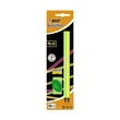 Kép 2/2 - Grafitceruza BIC Eco Evolution Black HB hatszögletű 2 darabos neon+radír+hegyező