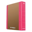 Kép 1/2 - Gyűrűskönyv DONAU Life A/4 50 mm 2 gyűrű karton neon rózsaszín-barna