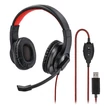 Kép 1/5 - Headset vezetékes HAMA HS-USB400 fekete