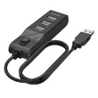 Kép 2/2 - Kábel elosztó HAMA USB 2.0 + 4xUSB 2.0 kapcsolós fekete