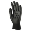 Kép 1/2 - Kesztyű mártott COVERGUARD poliészter PU tenyérrel fekete 6-os 2 darab/pár