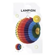 Kép 1/2 - Lampion gömb JUNIOR színes papír szivárvány 26x22,5 cm