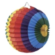 Kép 2/2 - Lampion gömb JUNIOR színes papír szivárvány 26x22,5 cm