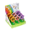 Kép 2/2 - Olló iskolai display FIORELLO GR-1509 virágos fogó rész kerekített 15cm 9 darabos
