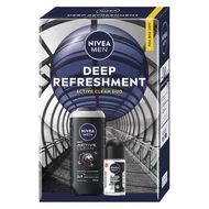 Ajándékcsomag NIVEA Men deep Active clean