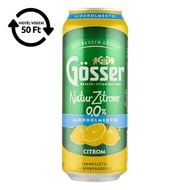 Alkoholmentes sör GÖSSER Natur-Zitrone citrom 0% 500 ml DRS