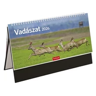 Asztali naptár képes TOPTIMER T054 álló fehér lapos Vadászat fekete 2026. Asztali naptár képes TOPTIMER T054 álló fehér lapos Vadászat fekete 2026.