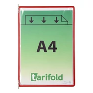 Bemutatótábla DJOIS A/4 álló felül nyitott piros 10 darabos