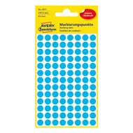Etikett AVERY 3011 jelölőpont 8mm kék 416 darabos