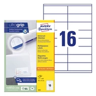 Etikett AVERY 3423 105x35mm univerzális 1600 címke/doboz 100 ív/doboz