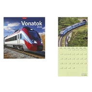 Falinaptár TOPTIMER T098 290x580mm álló Vonatok 2026.