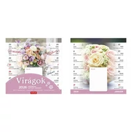 Falinaptár mágneses TOPTIMER T090 220x220mm Virágok 2026.