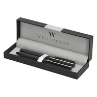 Golyóstoll készlet WELLINGTON Stamford golyóstoll + rollertoll fekete díszdobozban