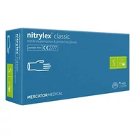 Gumikesztyű egyszer használatos nitril púdermentes kék S 7 100 darabos