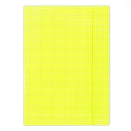 Gumis mappa DONAU A/4 karton kockás sárga