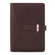 Gyűrűs kalendárium SATURNUS S437 fehér lapos sötétbarna műbőr 2026.