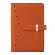 Gyűrűs kalendárium SATURNUS S437 fehér lapos világosbarna műbőr 2026.