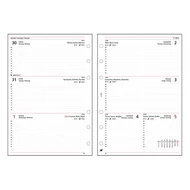 Gyűrűs kalendárium betét SATURNUS L311/F heti fehér lapos 2026.