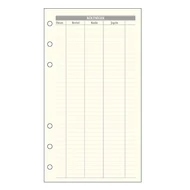 Gyűrűs kalendárium betét SATURNUS L365 kötségtervező sárga lapos 2026.