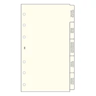 Gyűrűs kalendárium betét SATURNUS M330 elválasztólap sárga lapos