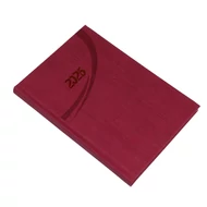 Határidőnapló REALSYSTEM Fashion A/5 heti fehér lapos bordó 2026.