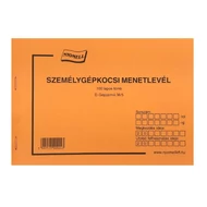 Nyomtatvány személygépkocsi menetlevél A/5 Nyomtatvány személygépkocsi menetlevél A/5