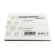 Nyomtatvány távozási engedély 50x2 Nyomtatvány távozási engedély 50x2