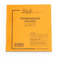 Nyomtatvány termékkisérő jegyzék Nyomtatvány termékkisérő jegyzék