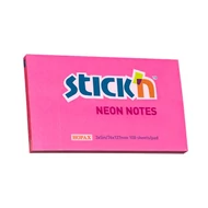 Öntapadós jegyzettömb STICK`N 76x127mm neon pink 100 lap