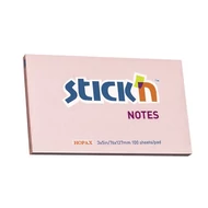 Öntapadós jegyzettömb STICK`N 76x127mm pasztell pink 100 lap