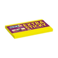 Öntapadós jegyzettömb STICK`N extra erős 76x127mm neon sárga 90 lap