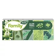 Papírzsebkendő TENTO Family aloe vera 3 rétegű 10x10 darabos