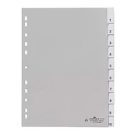 Regiszter DURABLE műanyag A/4 1-10 részes szürke