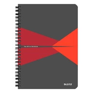 Spirálfüzet vonalas LEITZ Office A/5 90 lapos PP borítóval piros Spirálfüzet vonalas LEITZ Office A/5 90 lapos PP borítóval piros