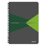 Spirálfüzet vonalas LEITZ Office A/5 90 lapos karton borítóval zöld