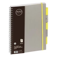 Spirálfüzet kockás GRAND A/4 100 lapos regiszteres szürke