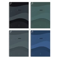 Spirálfüzet sima Gradient A/4 70 lapos vegyes minták