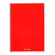 Spirálfüzet vonalas FORTUNA Monocolor A/4 70 lapos piros