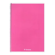 Spirálfüzet vonalas FORTUNA Monocolor A/4 70 lapos rózsaszín