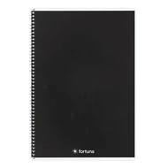 Spirálfüzet vonalas FORTUNA Monocolor A/5 70 lapos fekete